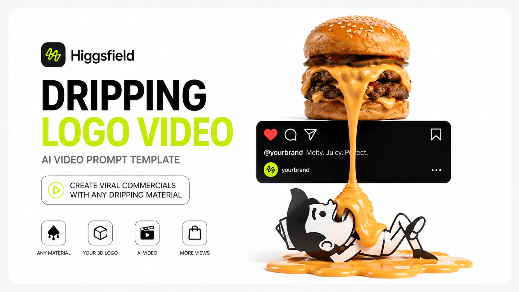 Dripping Logo AI Video Prompt — image 1 of 1